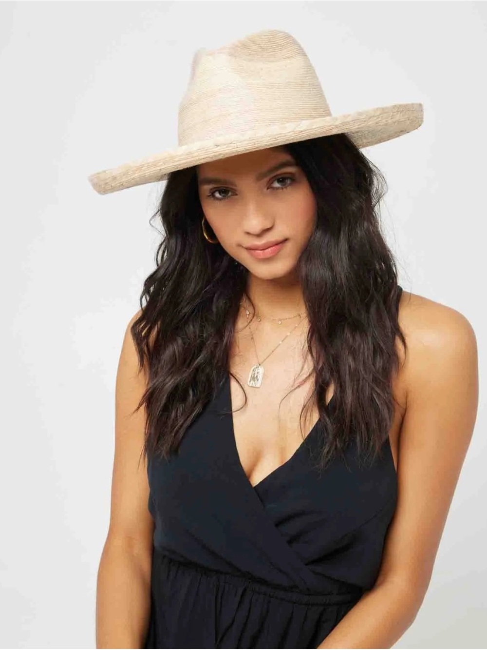 L’Space Riviera Hat Straw Wide-Brim Fedora Hat - Natural